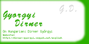 gyorgyi dirner business card