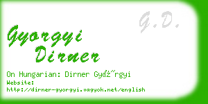 gyorgyi dirner business card